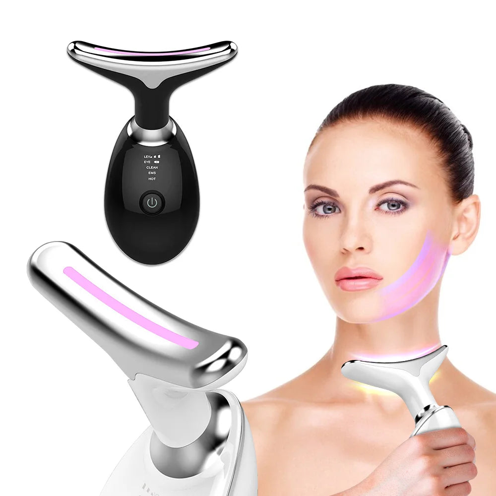 25HTFace cou ascenseur dispositif de beauté masseur Facial thérapie par la lumière LED Double menton dissolvant rajeunissement de la peau raffermissement Anti-rides